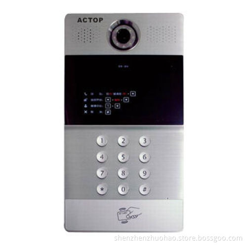 TCP/IP video doorphone with 8-zone alarm, supports flat-to-flat intercom